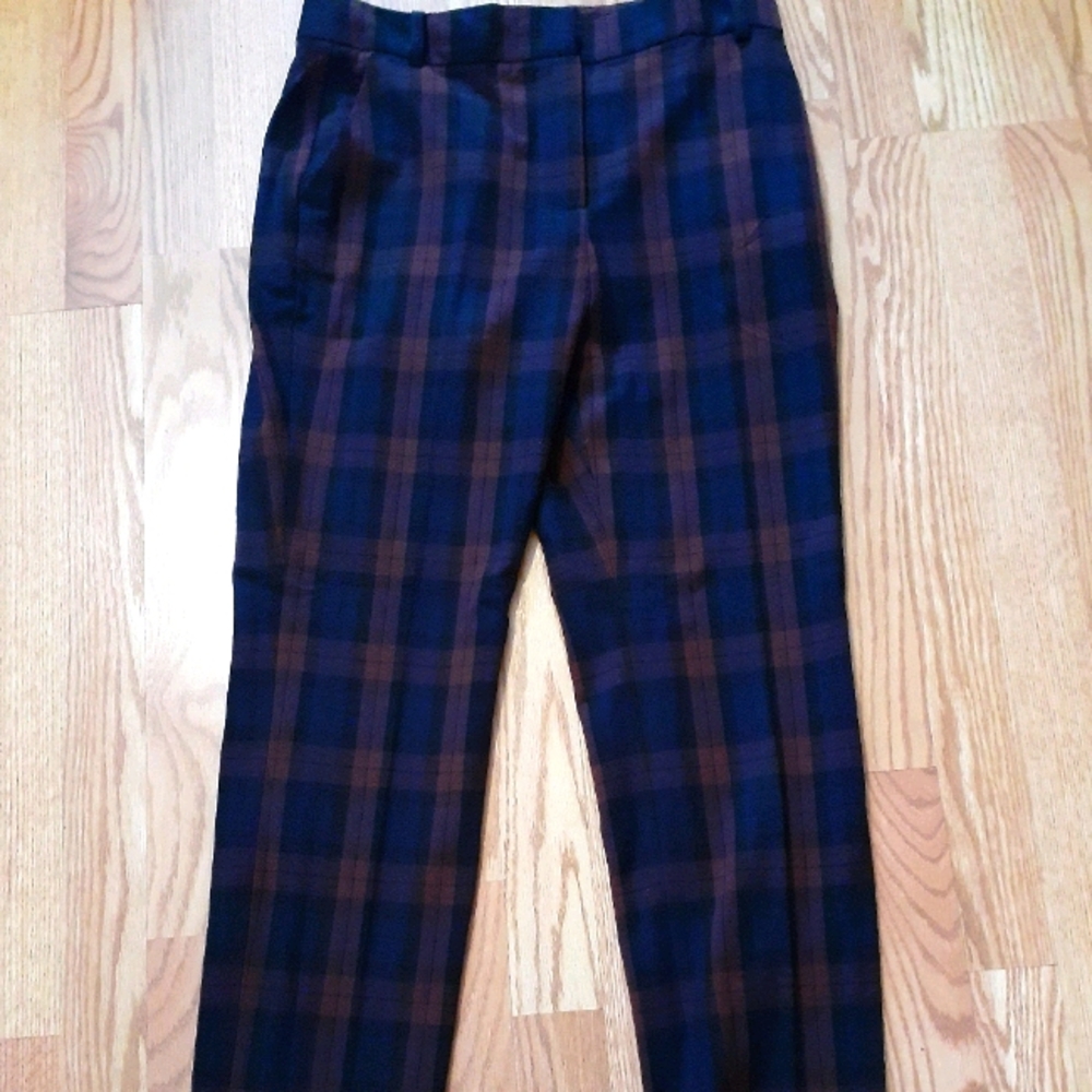 Philosophy straight leg plaid dress pants